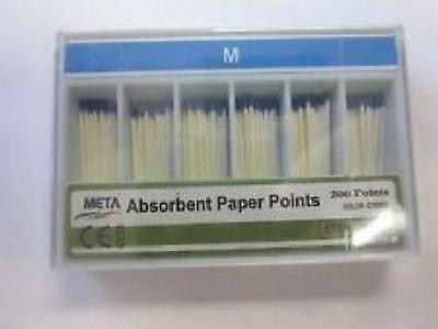 Meta Absorbent Paper Points Medium Color Coded 200/pack